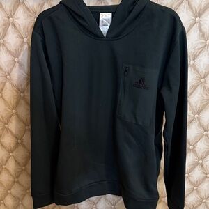 Men’s Size Medium Adidas Dark Green Hoodie with Zippered Pocket